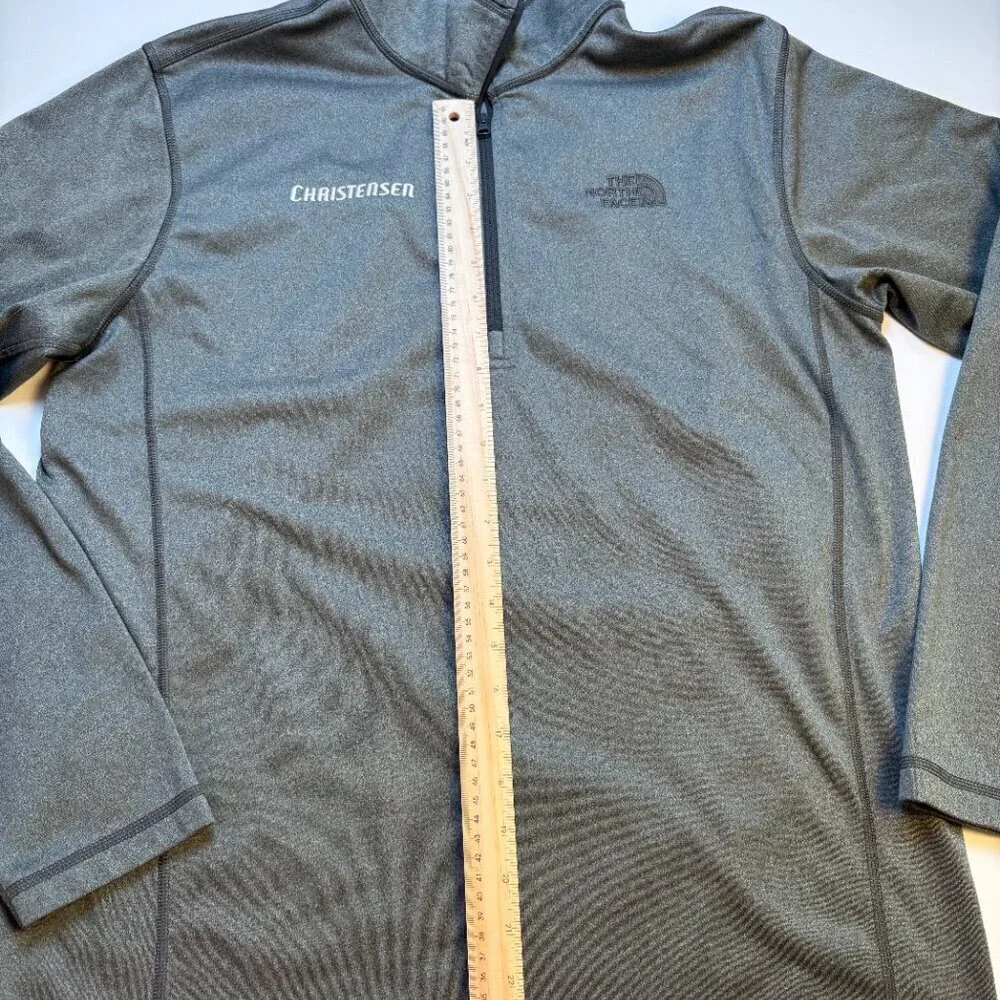 The North Face Quarter-Zip Pullover Christensen Logo Gray Large